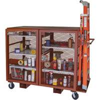 Armoire mobile en treillis, Acier, 49 pi³, Rouge Distribution Élite MP
