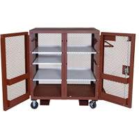 Mobile Mesh Cabinet, Steel, 37 Cubic Feet, Red Distribution Élite MP