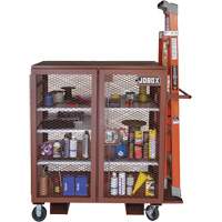Mobile Mesh Cabinet, Steel, 37 Cubic Feet, Red Distribution Élite MP