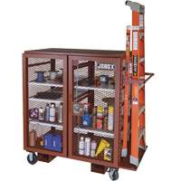 Mobile Mesh Cabinet, Steel, 37 Cubic Feet, Red Distribution Élite MP