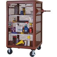 Mobile Mesh Cabinet, Steel, 22 Cubic Feet, Red Distribution Élite MP