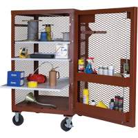 Mobile Mesh Cabinet, Steel, 22 Cubic Feet, Red Distribution Élite MP