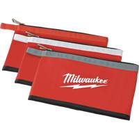 Coloured Zippered Pouches - Set of 3, Canvas, 3 Pockets, Black/Red Distribution Élite MP