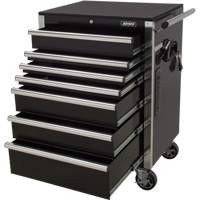 Chariot &agrave; outils &agrave; usage intensif, 7 tiroirs, 28" la x 22" p x 42-3/8" h, Noir Distribution Élite MP