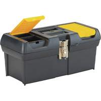 2000 Series Tool Box with Tray, 16" W x 7-1/10" D x 8-1/10" H, Black/Yellow Distribution Élite MP