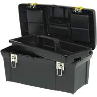 Coffre &agrave; outils avec plateau de s&eacute;rie 2000, 24" la x 11-1/4" p x 11" h, Noir/Jaune Distribution Élite MP
