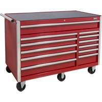 Industrial Tool Cart, 12 Drawers, 56" W x 24-1/2" D x 38-1/8" H, Red Distribution Élite MP