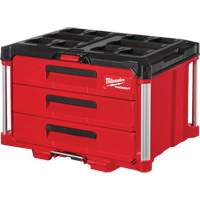 Boîte &agrave; outils avec 3 tiroirs Packout, 16-1/3" x 14-1/3" x 22-1/5", Noir/Rouge Distribution Élite MP