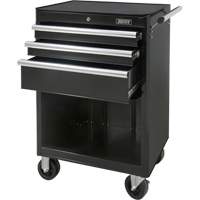 Industrial Tool Cart, 3 Drawers, 29-4/5" W x 21-1/5" D x 38-4/5" H, Black Distribution Élite MP