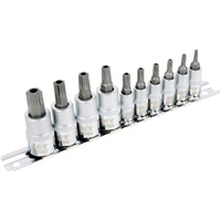 SS1438-10TB 10-Piece 1/4" & 3/8" Drive Tamperproof TORX&reg; Bit Socket Set Distribution Élite MP
