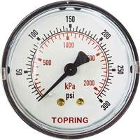 Manom&egrave;tre de rechange,  2", 0 - 175 psi, Fixation arri&egrave;re, Analogique Distribution Élite MP