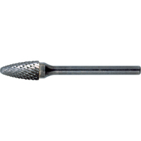 Solid Carbide Burrs - Tree Shape with Ball Nose, SF-1, 1/4" Dia., 5/8" Depth of Cut Distribution Élite MP