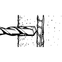 Rotary Rebar Cutters, 3/8", SDS-Plus Shank, Carbide Distribution Élite MP