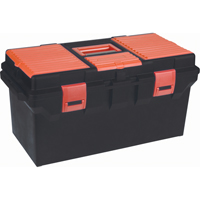 Plastic Tool Box, 22" W x 11" D x 10-1/2" H, Black Distribution Élite MP