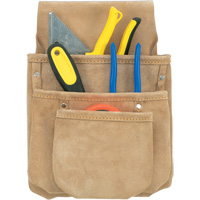 Drywall Tool Pouch, Multiple Tool Holder, Leather, 3 Pockets Distribution Élite MP