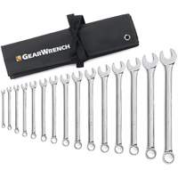 Jeu de cl&eacute;s longues &agrave; coupe &agrave; 12 pans avec pochette &agrave; outils roulable, Combinaison, 15 morceaux, Imp&eacute;rial Distribution Élite MP