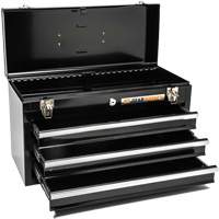 Portable Tool Box, 20" W, 3 Drawers, Black Distribution Élite MP
