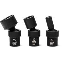 12-Piece 1/4" Drive 6 Point Universal impact Metric Flex Socket Set Distribution Élite MP