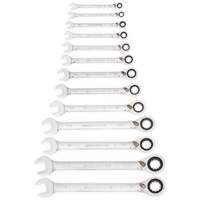Jeu de cl&eacute;s &agrave; cliquets r&eacute;versibles SAE &agrave; 12 pans et 72 dents, Combinaison, 13 morceaux, Imp&eacute;rial Distribution Élite MP