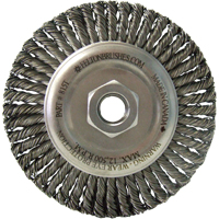 Brosses m&eacute;talliques &agrave; touret, Dia. 5-7/8", Fils 0,02", Arbre 5/8"-11, Acier Distribution Élite MP