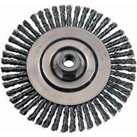 Brosses m&eacute;talliques &agrave; touret, Dia. 4-7/8", Fils 0,02", Arbre 5/8"-11, Acier inoxydable Distribution Élite MP