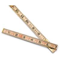 Red End&reg; Oversized Brick Mason Rule, 6' L, Wood, 1/16" Graduations Distribution Élite MP