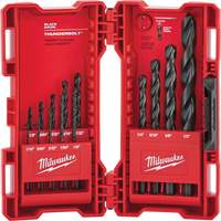 Jeu de forets &eacute;tag&eacute;s Thunderbolt, 14 morceaux, Acier Distribution Élite MP