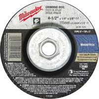 Grinding Wheel, 4-1/2" x 1/8", 5/8"-11 Arbor, Aluminum Oxide, Type 27 Distribution Élite MP