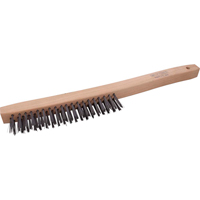Brosse &agrave; r&eacute;curer industrielle &agrave; manche long, Acier, 3 x 19 rangs de fils, Longueur 14" Distribution Élite MP