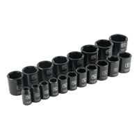 Jeu de douilles SAE, 19 Mcx, Chocs, Prise de 1/2" Distribution Élite MP