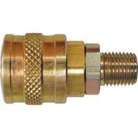 Quick Couplers - 1/4" Industrial, One Way Shut-Off - Automatic Couplers, Brass Distribution Élite MP