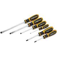 Phillips&reg;/Slotted Dual Material Screwdriver Set, 6 Pcs. Distribution Élite MP