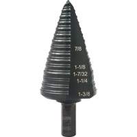 #12 Multi-Hole Step Drill Bit, 7/8" - 1-3/8" , 1/16" Increments, High Speed Steel Distribution Élite MP