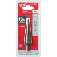 Step Drill Bit, 3/16"/#4 - 7/8"/#4 , 1/32" Increments, High Speed Cobalt Distribution Élite MP