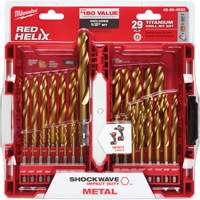 Jeu de forets Shockwave Red Helix, 29 morceaux, Titane Distribution Élite MP