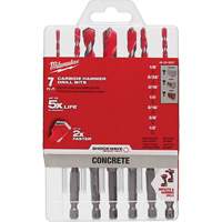 Grand jeu de forets pour perceuse &agrave; percussion Shockwave, 7 morceaux, Carbure Distribution Élite MP