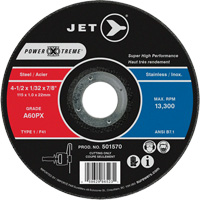 Meule &agrave; tronçonner Power-Xtreme A60PX, 4-1/2" x 1/32", Arbre de 7/8", Type 1, 13 300 Tr/min Distribution Élite MP