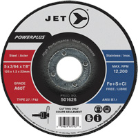 Meule &agrave; tronçonner PowerPlus A60T, 5" x 3/64", Arbre de 7/8", Type 27, 12 200 Tr/min Distribution Élite MP