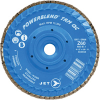 PowerBlend TRM QC Trimmable Flap Disc, 4-1/2" x 5/8"-11, Type 27, Z60 Grit, Zirconia Alumina Distribution Élite MP