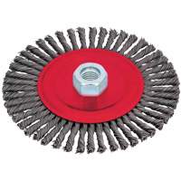 Stringer Bead Brushes for Angle Grinders, 6" Dia., 0.02" Fill, 5/8"-11 Arbor, Steel Distribution Élite MP