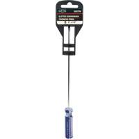 Tournevis &agrave; fente bleu transparent avec bandes, Tige de 1/8", Ronde, Prise en Plastique Distribution Élite MP