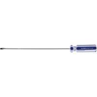 Tournevis &agrave; fente bleu transparent avec bandes, Tige de 1/8", Ronde, Prise en Plastique Distribution Élite MP
