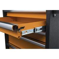 GSX Series Rolling Tool Cabinet, 6 Drawers, 36" W x 18-1/5" D x 37-2/5" H, Black/Orange Distribution Élite MP
