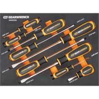 Slotted Dual Material Screwdriver Set in Foam Storage Tray, 9 Pcs. Distribution Élite MP