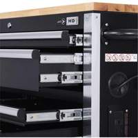 HDRC5212 HD Series Roller Cabinet, 12 Drawers, 51-1/4" W x 21" D x 40-3/10" H, Black Distribution Élite MP