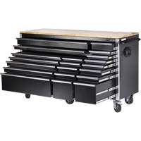 HDRC7220 HD Series Roller Cabinet, 20 Drawers, 72" W x 24" D x 42-3/10" H, Black Distribution Élite MP