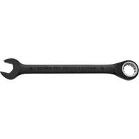 Metric Spline Combination Reversible Ratcheting Wrench, Black/Chrome Finish Distribution Élite MP