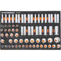 MEGAMOD Metric Mechanics Tool Set in Modular Foam Trays with Rolling Cabinet, 358 Pieces Distribution Élite MP