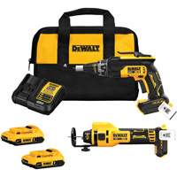 XR&reg; Brushless Drywall Screwgun & Cut-Out Tool Combo Kit, Lithium-Ion, 20 V Distribution Élite MP