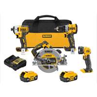 XR&reg; Brushless Cordless 4-Tool Combo Kit, Lithium-Ion, 20 V Distribution Élite MP